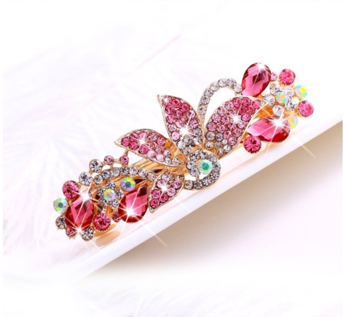 古缇发卡中老年中年大号发夹发饰横夹水晶妈妈大气成人女士马尾夹