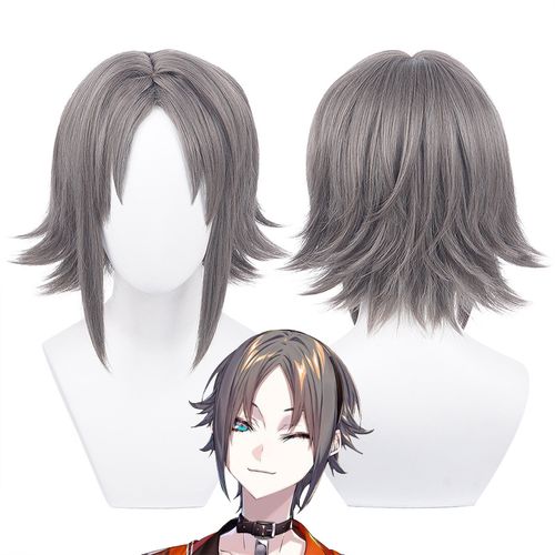 彩虹社 虚拟up主播mysta rias棕色中分有头路短发假毛cosplay假发