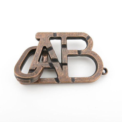 puzzle锌合金解锁孔明锁魔术合金玩具九连环智力解环扣 合金-蛇口逃生