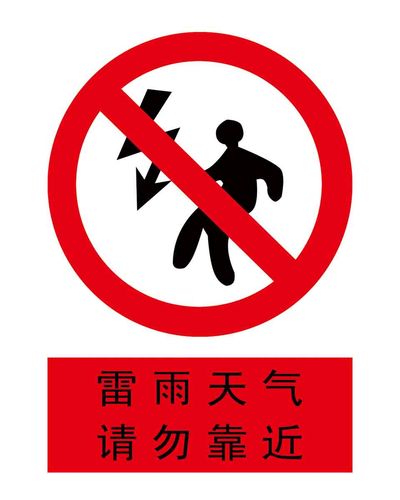 海报印制208海报展板素材(制作)5077雷雨天气请勿靠近