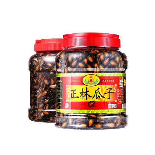 正林黑瓜子 1000g/1200g 正林瓜子甘草味大片西瓜子3a桶装黑瓜子零食