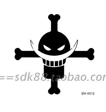 纹身贴 卡通动漫刺青贴 海贼王白胡子 纹身贴纸 个性时尚图腾x012