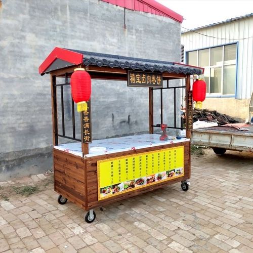 多功能美食广场仿古小吃车流动摊位烤面筋餐车商业摆摊夜市街边