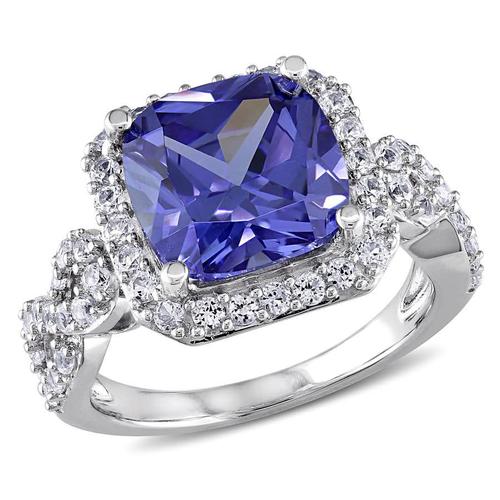 amour戒指|sterling silver 6 3/4 ct tgw created white sapphire