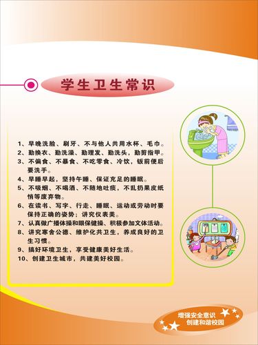736海报印制写真喷绘720校园安全知识教育宣传栏6学生卫生常识