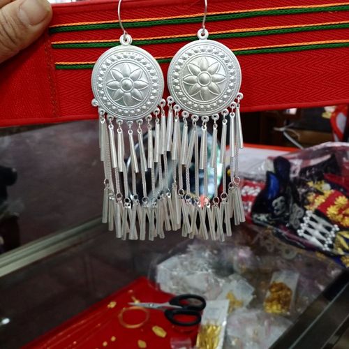 2020新款凉山彝族金色耳环仿银彝族服装配饰品流苏耳坠民族风耳饰