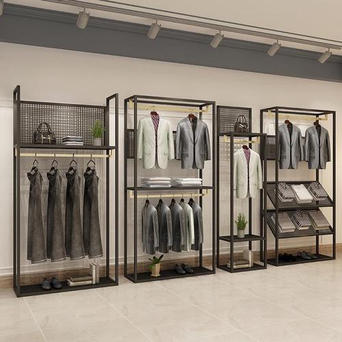 男装服装店衣架展示架落地式男装货架陈列挂衣服架商务西装挂衣架