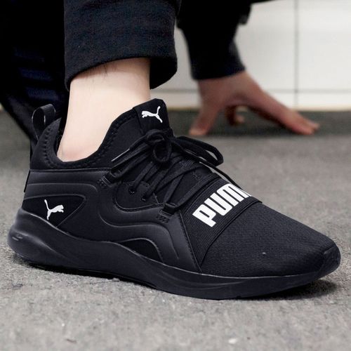 puma彪马男鞋2022春季新款运动鞋黑色减震网面鞋跑步鞋195067-01
