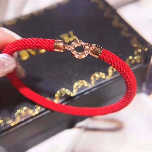 bv宝格家丽红绳编制钛钢手链明星苏琪同款本命年喜庆网红手链女