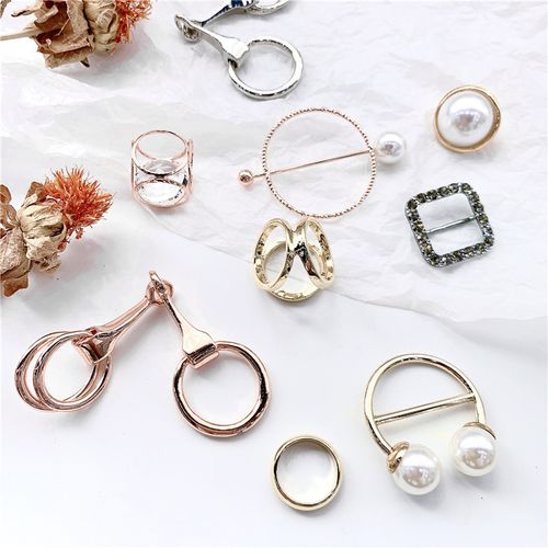 时尚丝巾扣简约女士空姐围巾扣丝巾扣 配饰装饰品韩国可爱披肩扣