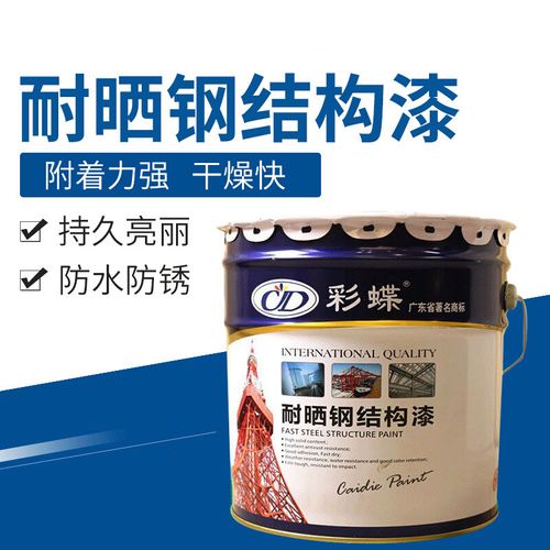 彩蝶牌钢结构油漆户外栏杆漆金属漆防锈防腐漆醇酸油漆脚手架漆 白色