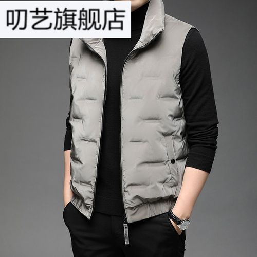 比音黑色勒芬雅戈黑色尔羽绒马甲男2021新款秋冬季轻薄保暖坎肩无袖