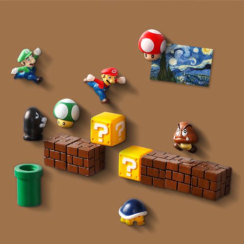 超级玛丽冰箱贴磁贴3d立体ins日式吸铁石马里奥个性创意家居可爱