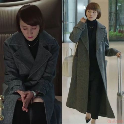 2021秋冬女装我的前半生袁泉唐晶同款百搭毛呢大衣外套