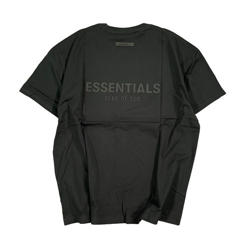 正品 fear of god fog essentials 21ss复线立体印花短袖t恤 黑色
