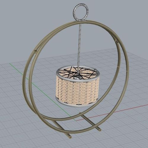 竹编灯具3d犀牛模型rhino建模渲染3d模型工业设计作业素材