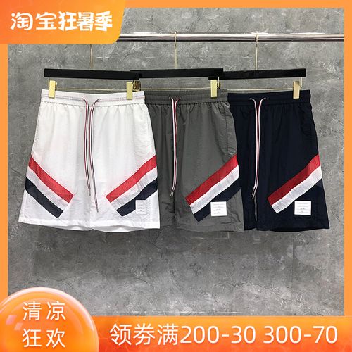 夏季tb短裤男潮牌嘻哈外穿五分裤休闲运动跑步透气美式薄款沙滩裤