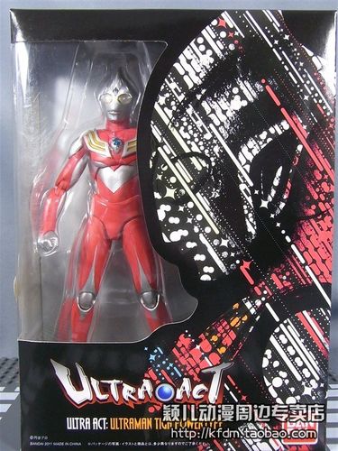 万代正版玩具ultra-act超可动模型超人迪迦奥特曼加力量红色形态