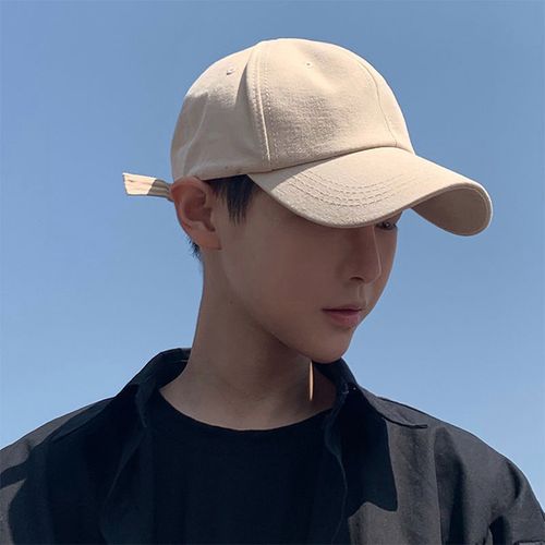 棒球帽韩版潮牌大脸显瘦鸭舌帽男士帽子潮新款时尚男生/ 卡其色(纯色)