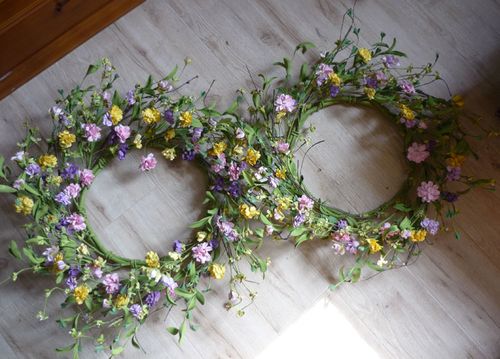 外f贸门饰花环 田园乡村草i花s野花豆豆花环 复古纸花jxw2868