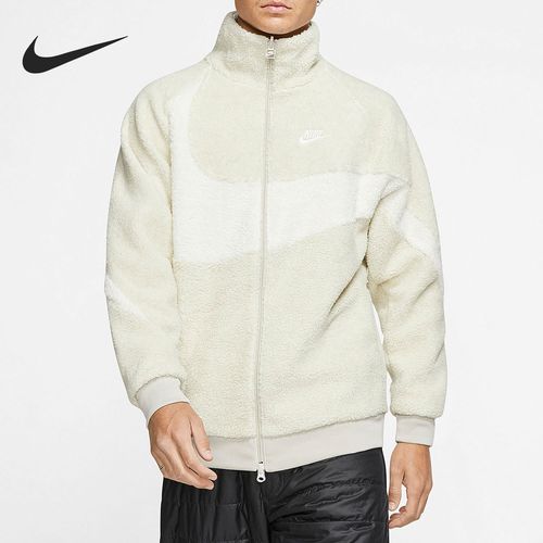 nike/耐克正品2021大勾摇粒绒运动休闲男子保暖外套 bq6546-070