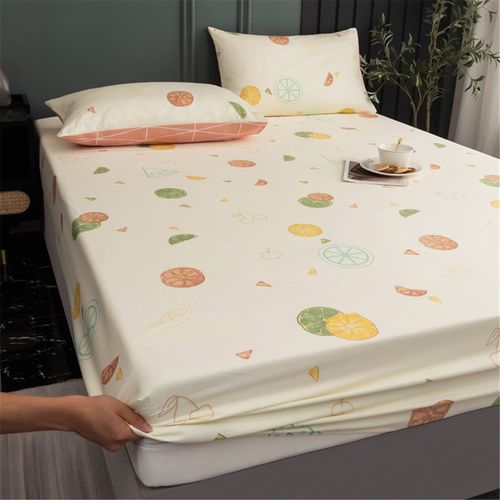 简约纯棉床笠单件全棉床罩席梦思床垫保护套防尘1.5m1.8米