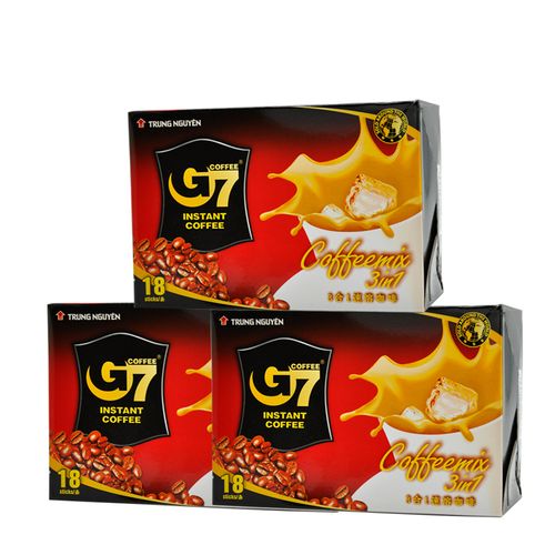 越南进口 中原g7咖啡 3合1经典原味速溶咖啡粉 288克x3盒
