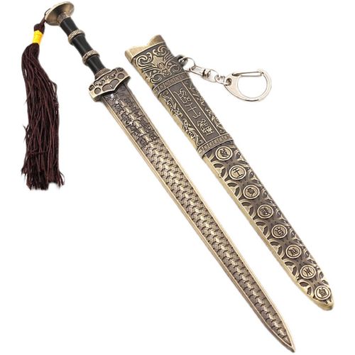 中国古剑卧薪尝胆越王勾践剑带鞘锌合金i模型玩具工艺桌面摆件收