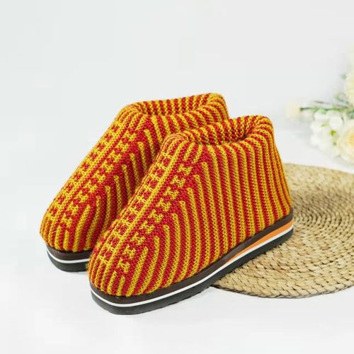 毛线鞋男女纯手工编织棉鞋居家冬季保暖鞋成品拖鞋防滑舒适保暖
