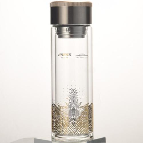 哈尔斯玻璃杯泡茶双层隔热商务礼品办公水杯男女便携