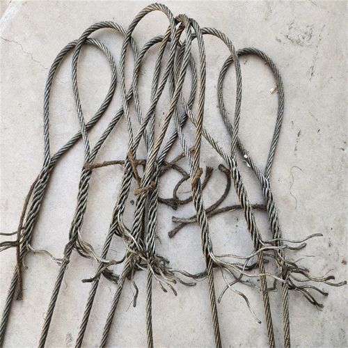 插编钢丝绳套起重吊索具吊装塔吊吊车双头绳纯手工编织钢丝绳套