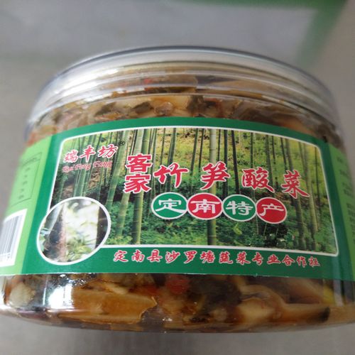客家竹笋酸菜江西定南特产腌菜咸菜赣南酸辣竹笋丝酸芋荷泡菜赣州