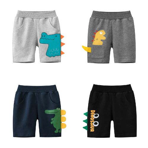 21夏季新款儿童卡通短裤男童恐龙中裤宝宝五分裤运动休闲裤子