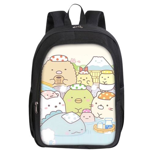 角落生物动漫双肩背包小学123456年级幼儿园宝宝卡通印花定制书包