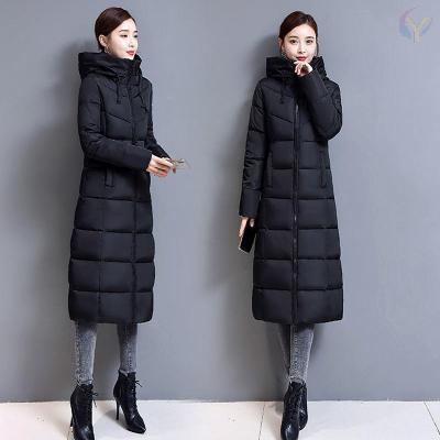 棉衣女2020新款棉服女中长款大码连帽外套加厚棉袄女