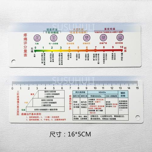 疼痛评估尺疼痛评分尺表情脸谱尺vas脸谱nrs评分表医用骨尺口袋
