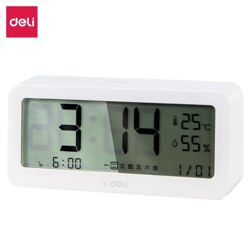 得力 得力8826多功能电子钟(白色)(1只)