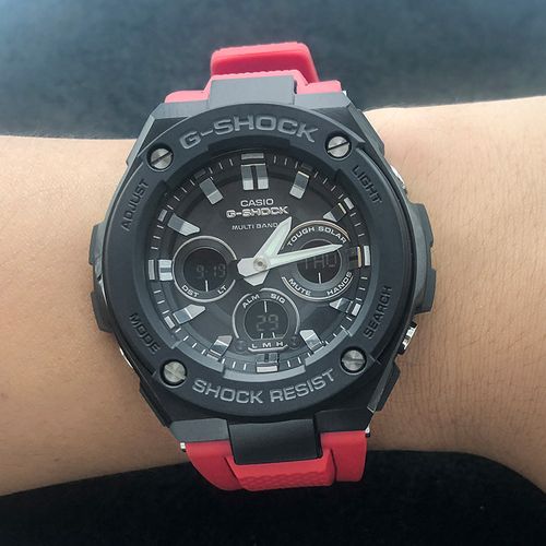 卡西欧手表g-shock gst-w300g-1a4/1a2/1a1/1a9/bd太阳能电波男表