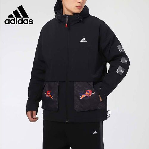 阿迪达斯夹克男2021春季新款cny牛年新年款加绒运动服外套gp1821