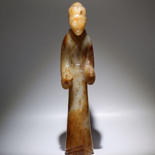 古玉老玉和田玉 高古玉真品古玩古董收藏保真保老 汉代玉人摆件