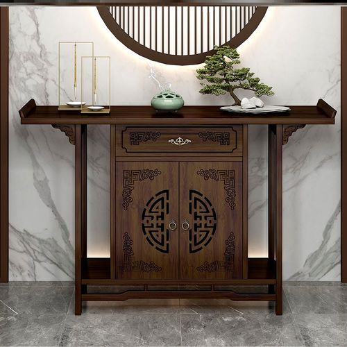 条案玄关台供桌佛桌子佛柜供台实木神台供佛家用进门客厅香炉香案