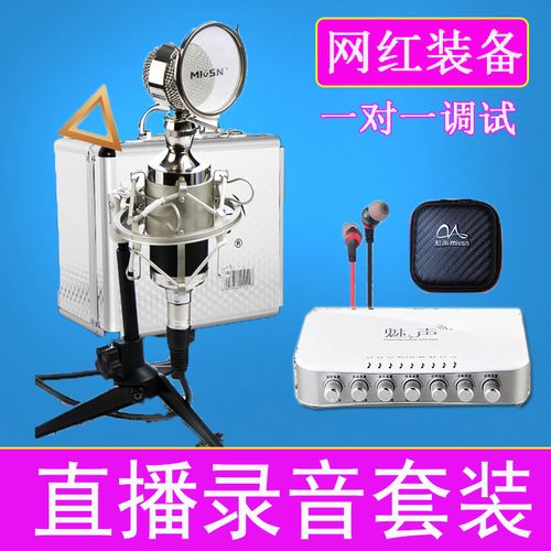 魅声t800套装电容话筒手机外置声卡唱歌直播设备电脑 k歌抖音快手全民