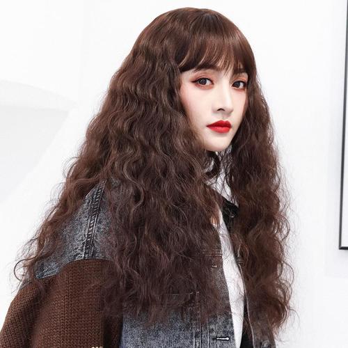 假发女长发水波纹新式发套网红蓬松泡面卷自然轻薄