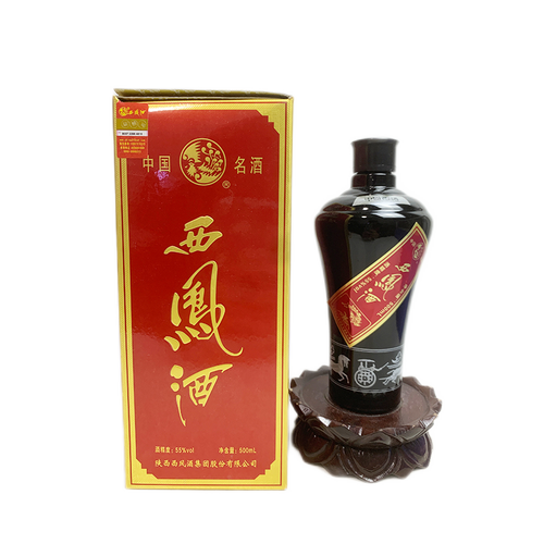 陕西名酒墨瓶西凤酒2012年55度凤香型1瓶500ml