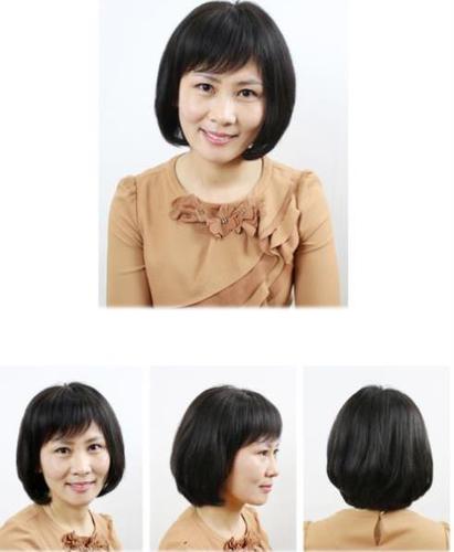 假发女短发真人发丝中老年假发真发中年女士妈妈短直发发型真发套