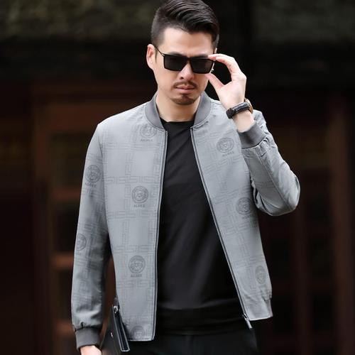 中年男士夹克爸爸春装外套30休闲40岁薄款50春秋季成熟稳重上衣服