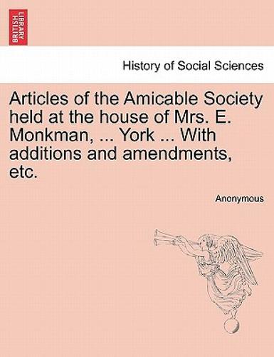 【预售】articles of the amicable society held at the house