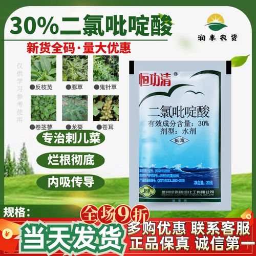 绿霸恒功清 二氯吡啶酸 玉米药材刺儿菜苣荬菜鬼针草农药除草剂