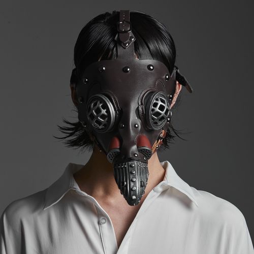 燕尾蝶男女士蒸汽朋克铆钉金属面具鸟嘴医生长鼻子高筒帽子万圣节