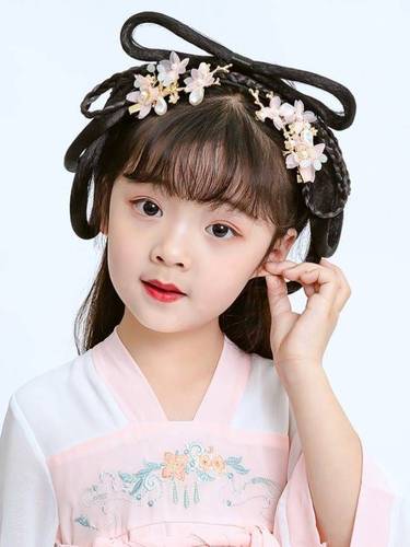 汉服假发一体式古风发包发髻女发型头发儿童发饰明制唐风古装造型